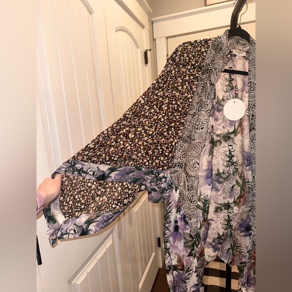 NWT Umgee Size S/M Floral Mixed-Print Open Front Kimono Jacket - Women - Picture 2 of 5